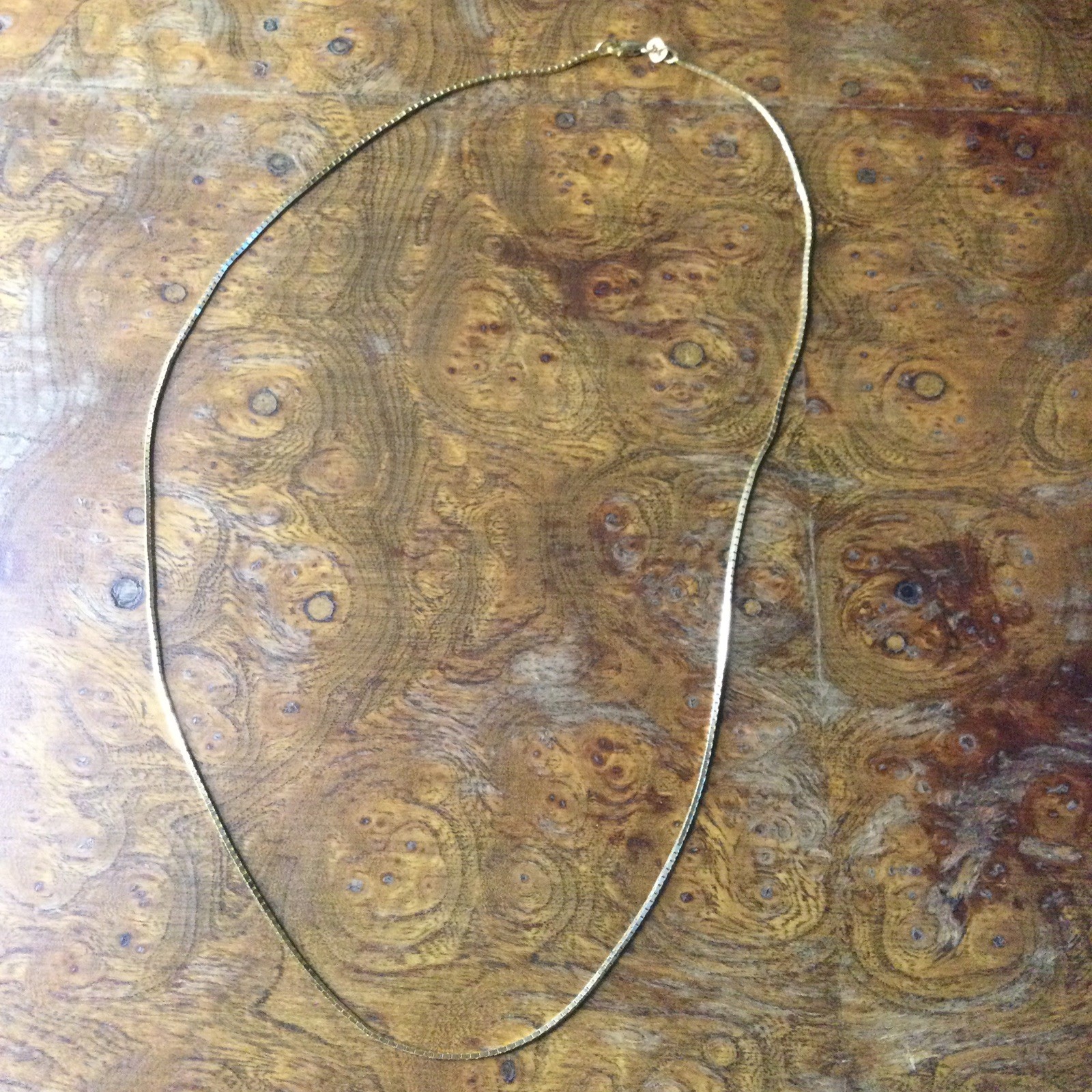 14k Yellow Gold Box Chain Made In Italy Aurafin 17in