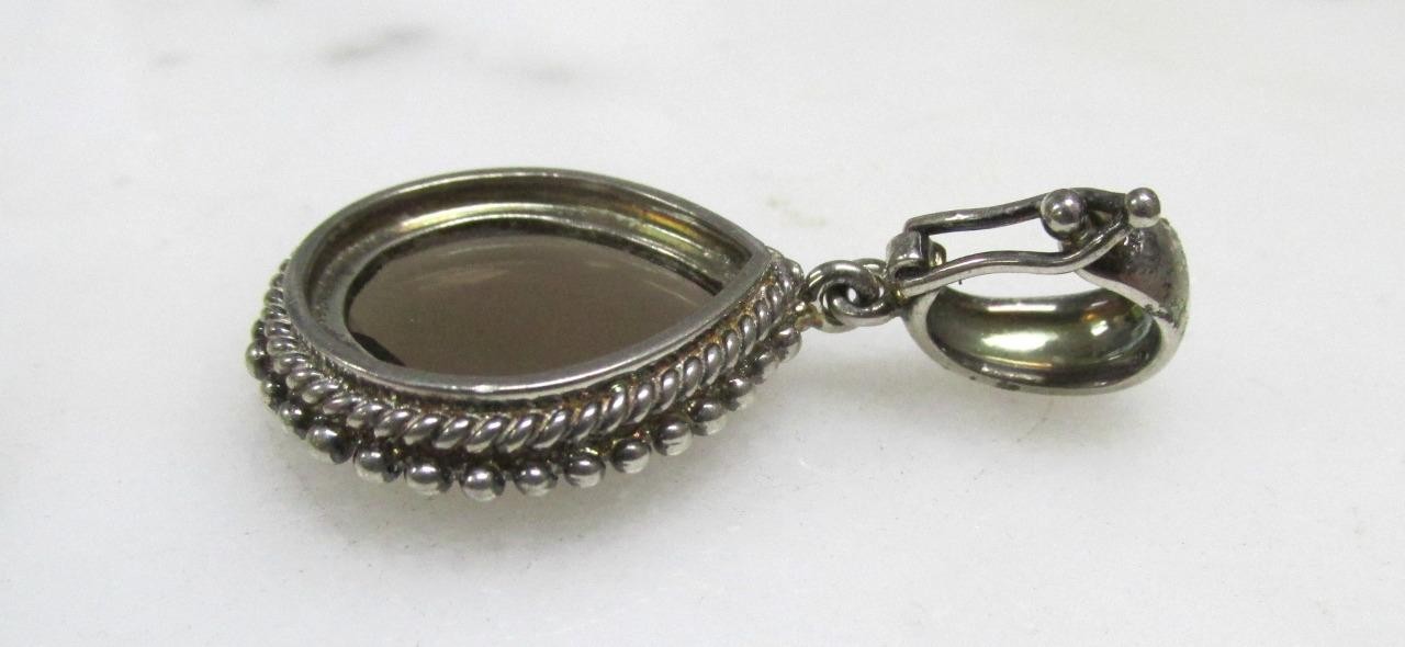 Small Sterling Silver Unknown Stone Dangle Pendant ~ 8.6g ~ 12-G872