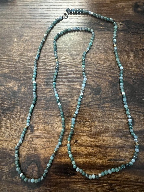 Grace+Heart 42″ Rainbow Tourmaline & Sterling Silver Bead Necklace