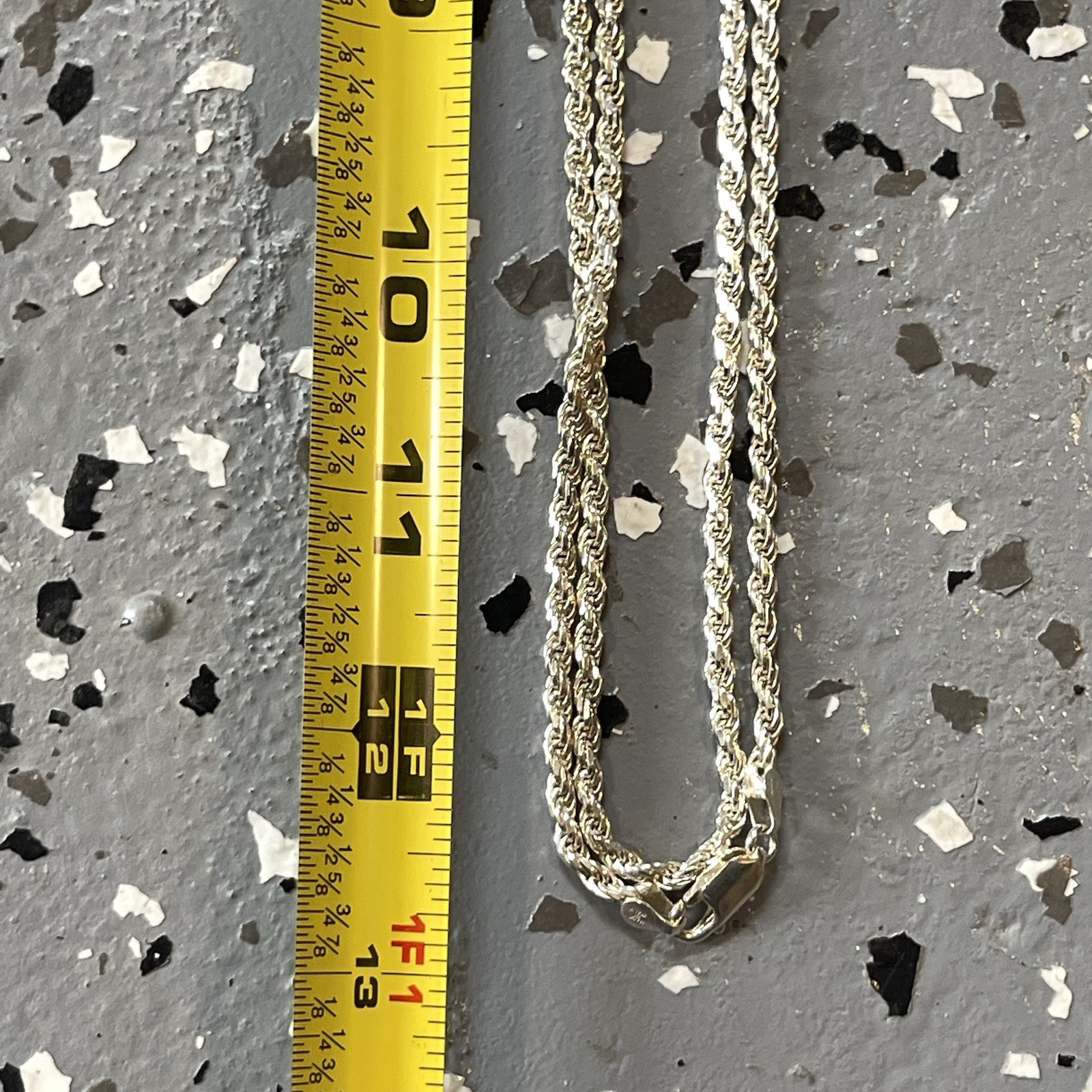 Sterling Silver Necklace 48” MILOR Double Link Rope Chain Made In Italy 46.77g