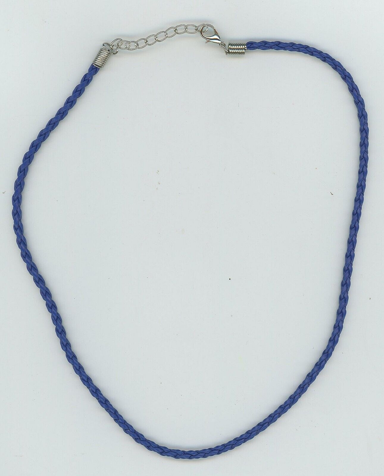Necklace Braided Leather Royal Blue Color 17 5/8″ to 19 3/8″ L 1/8″ Thick B5-B2