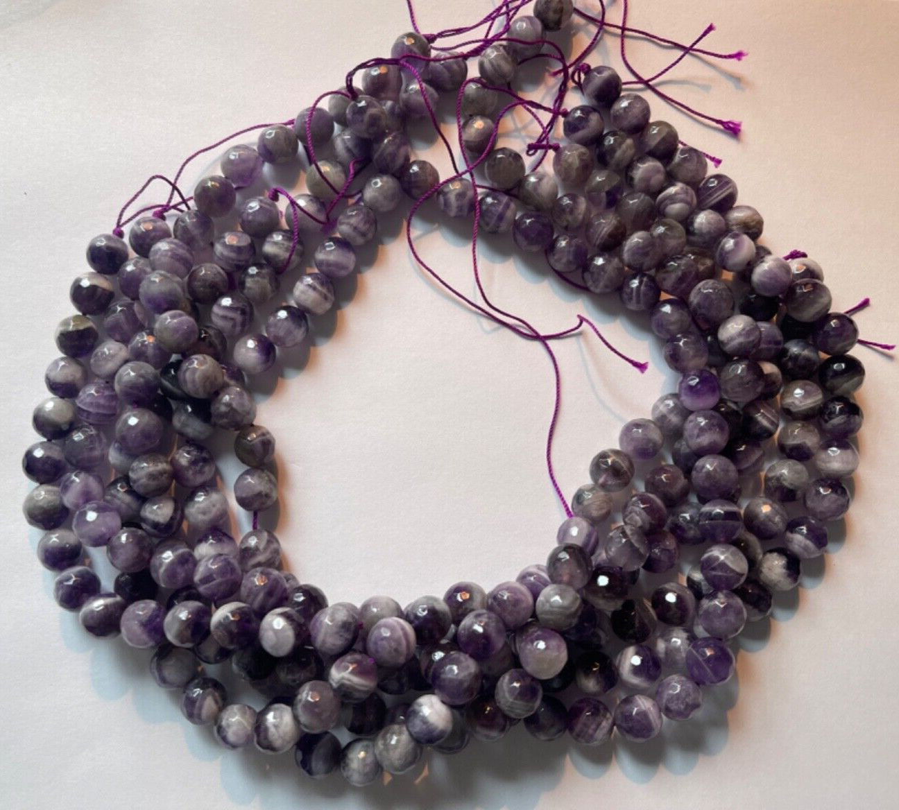 Pretty Colorful Cape Amethyst Beads Faceted 9.5-10mm 15″ Strand BELOW WHOLESALE