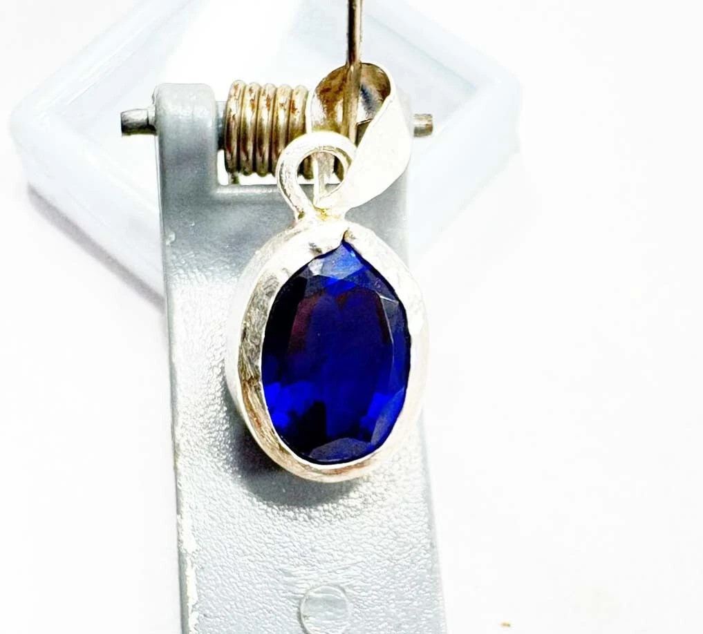Natural Blue Sapphire Pendant 19.45Ct Necklace Pendant Gemstone 8