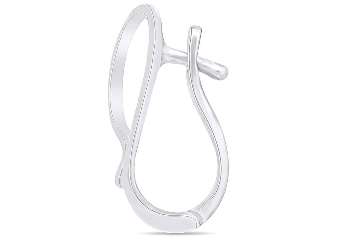Interchangeable Pendant Hanger Slide Pearl Enhancer Fits 7mm In 14k White Gol…