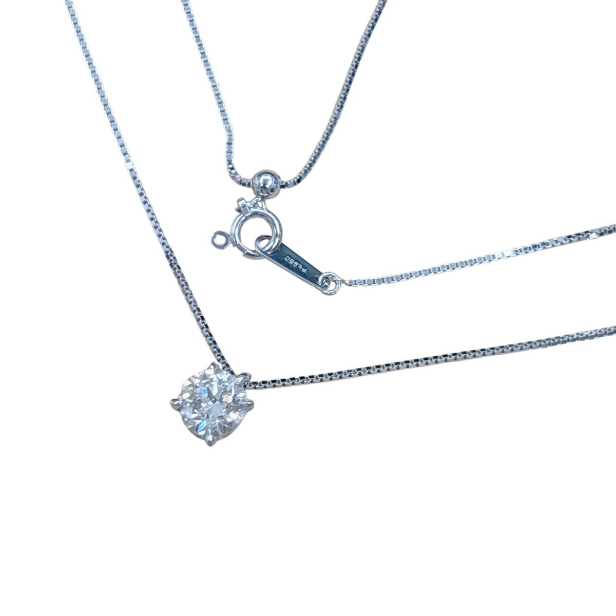 Diamond 1.028 carats Necklace diamond Very Light Brown Women ネックレス