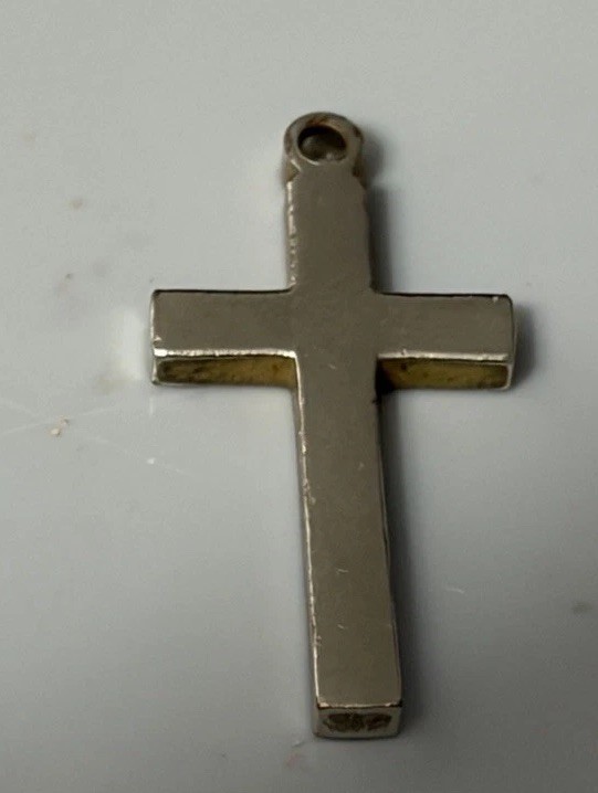 Cross Pendant Charm Religious Style No Stone Plain Metal Jewelry