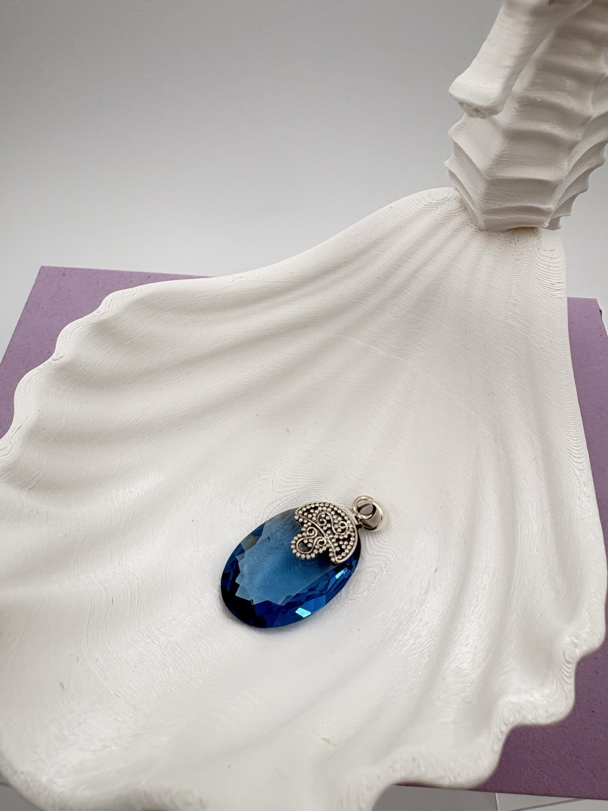 925 Solid Sterling Silver 24CT Genuine Tanzanite Gemstone Pendant – Pendant Only