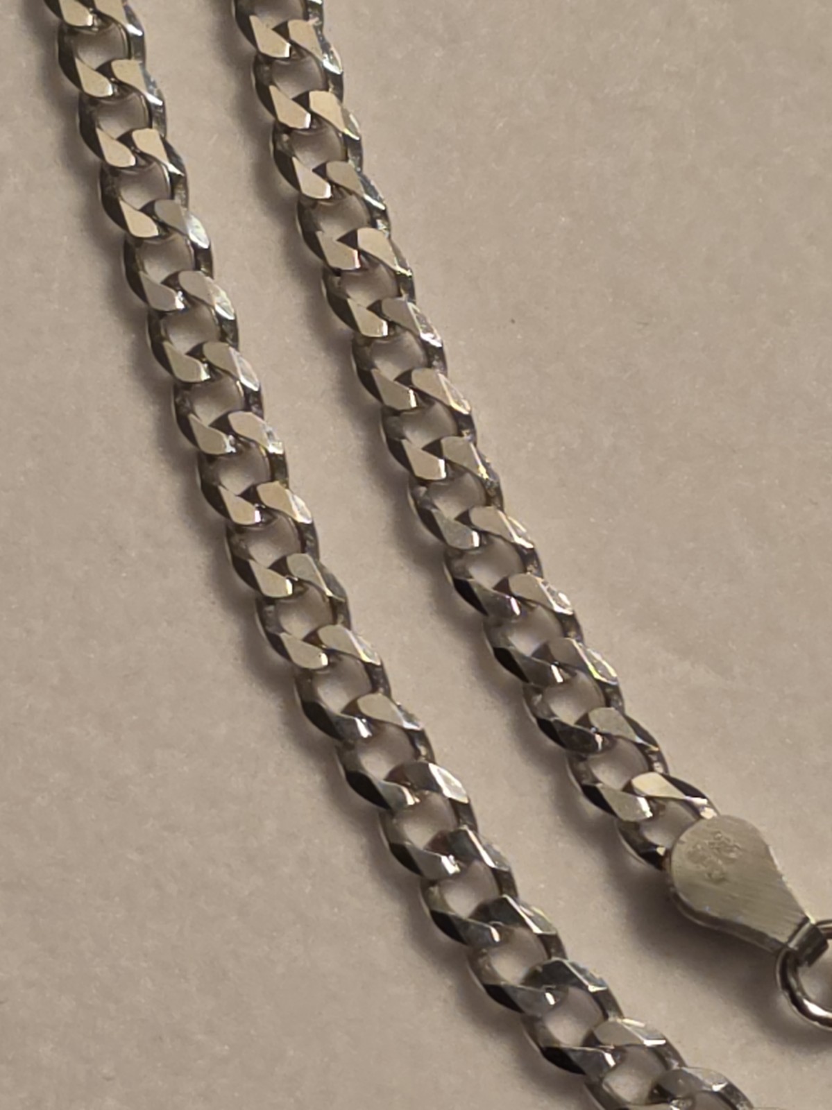24″ 925 Italy Sterling Silver Curb Chain Necklace Lobster Clasp Brand New