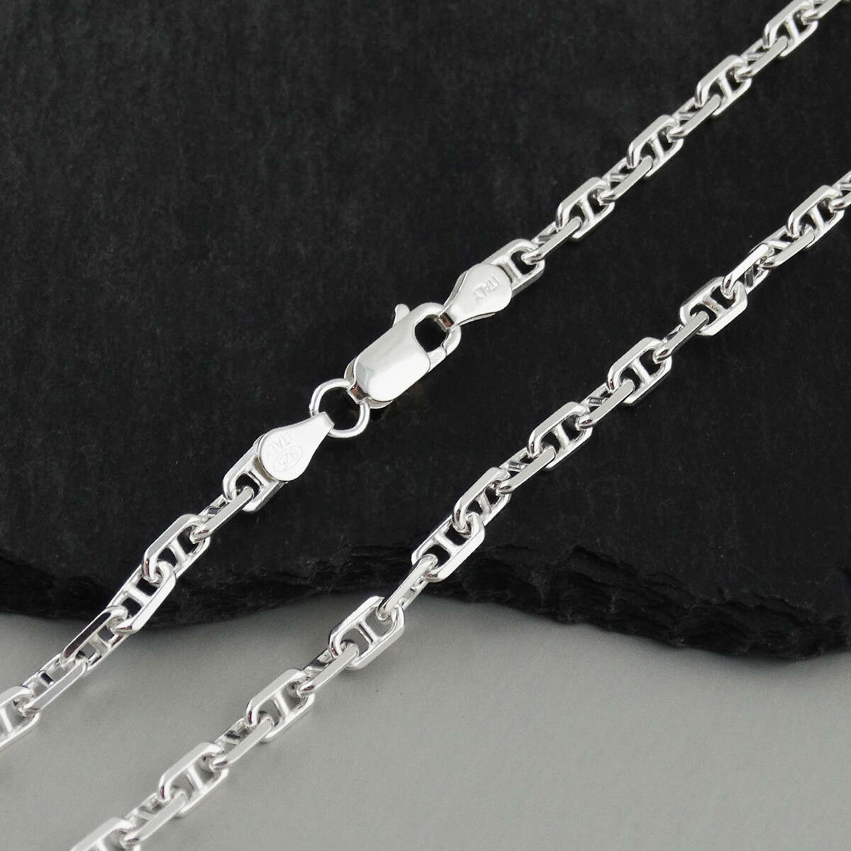 3.6mm Marina Anchor Link Chain Necklace – 925 Sterling Silver -Mariner Alternate