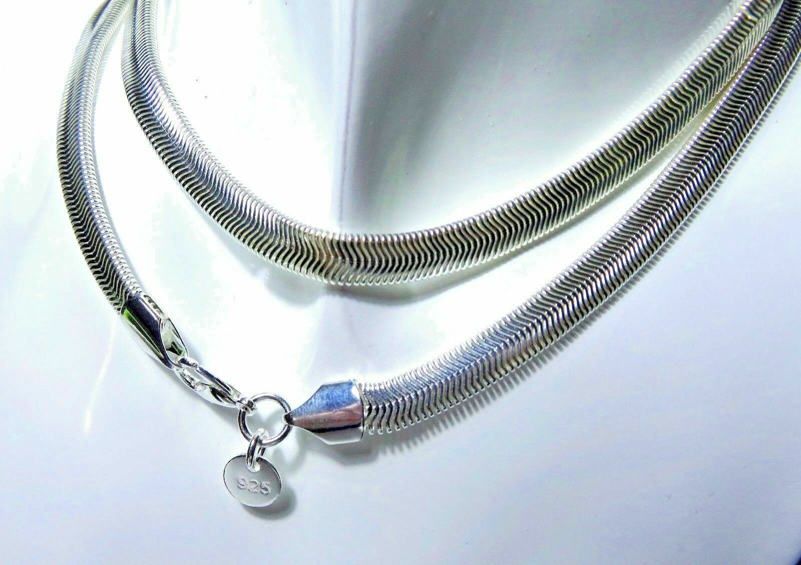 Men’s 925 Sterling Silver 6mm Wide 16/18/20/22/24 inch Snake Chain Necklace A788