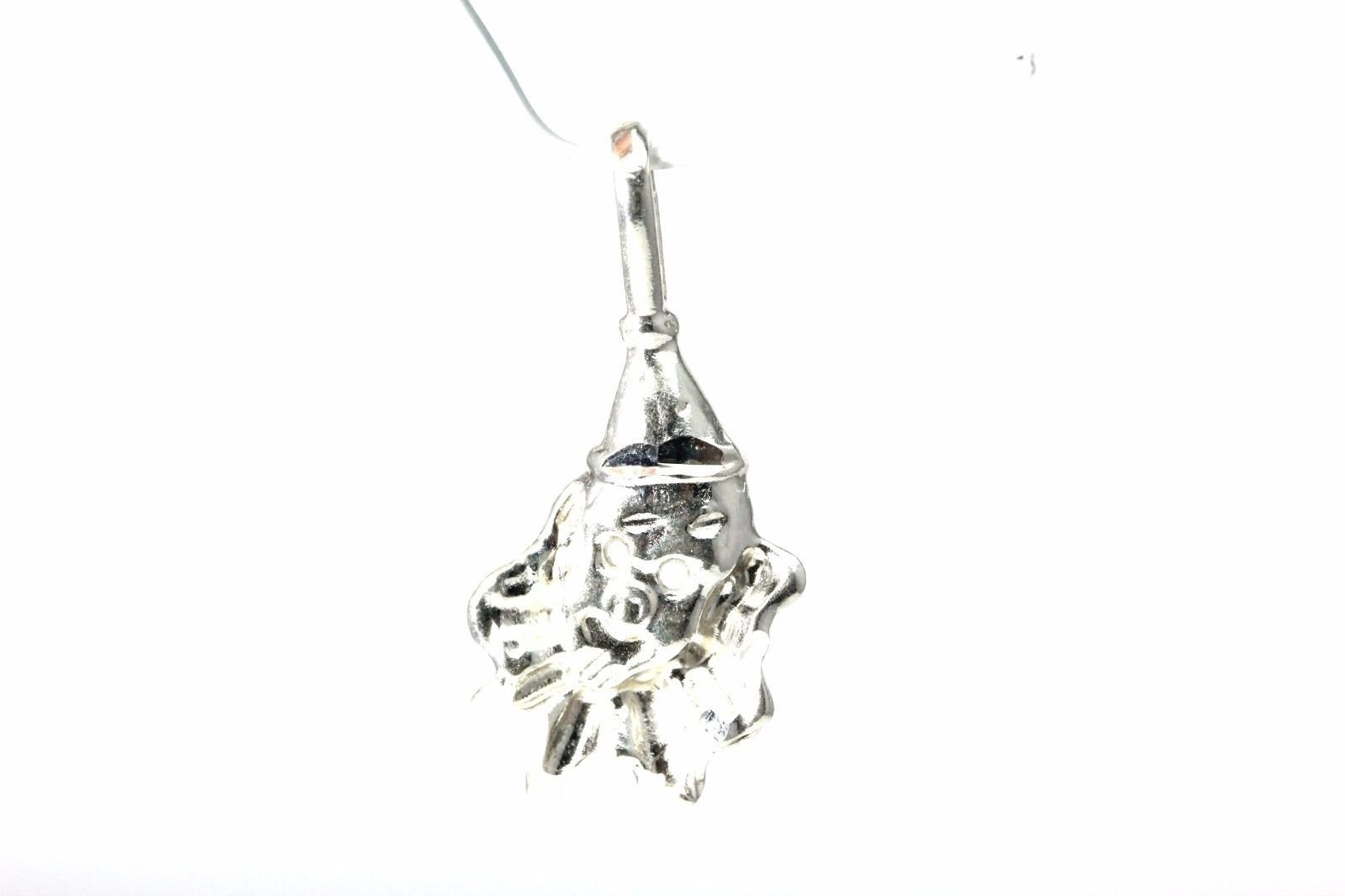 925 Sterling Silver Small Clown Head Charm/Pendant 1.3 Grams (PEN3495)