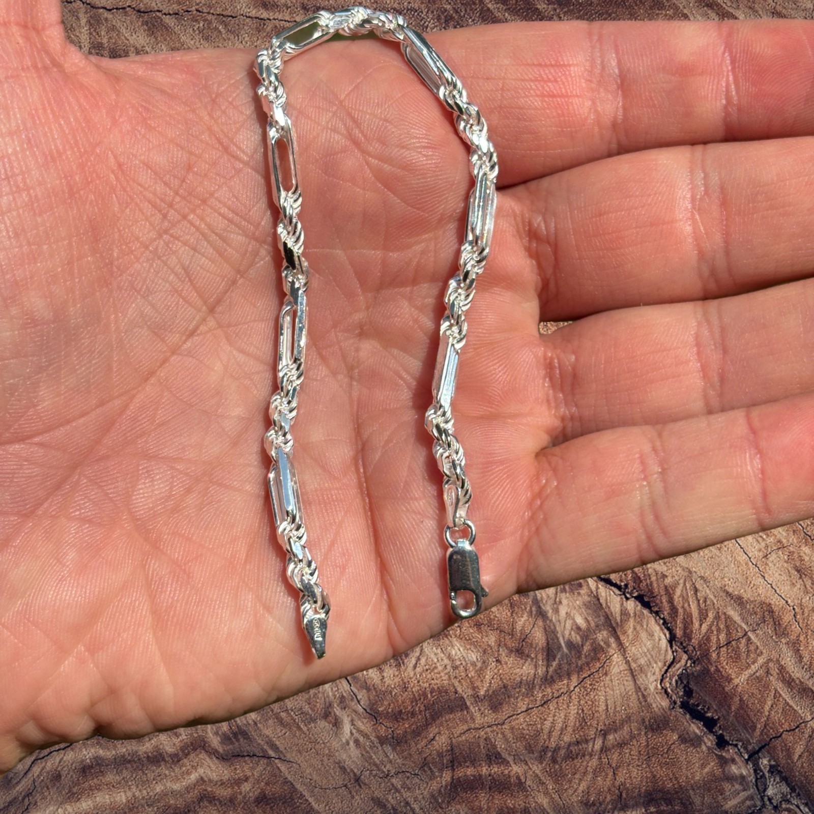 4mm Figarope Milano Bracelet – Solid 925 Sterling Silver Or 14k Gold Vermeil