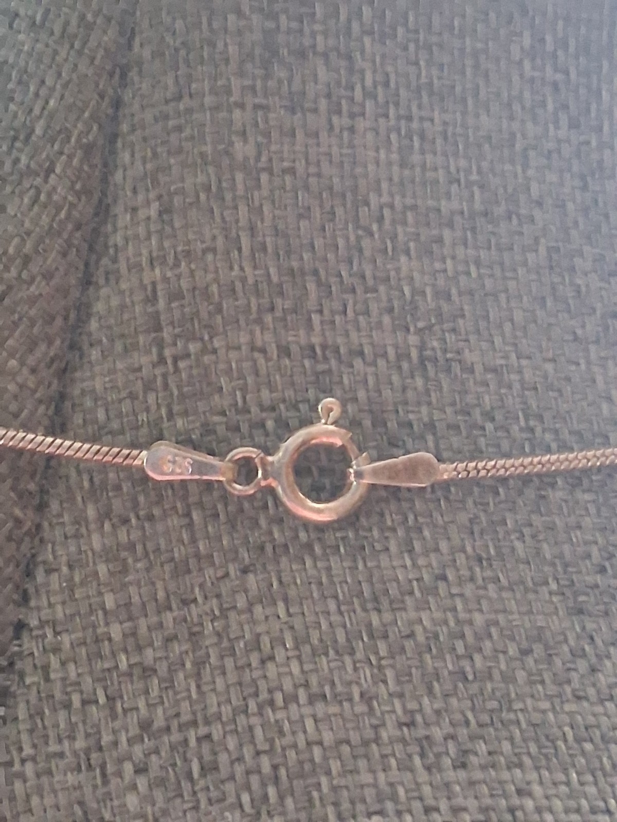 Sterling silver station bead necklace 18″, 925 Italy
