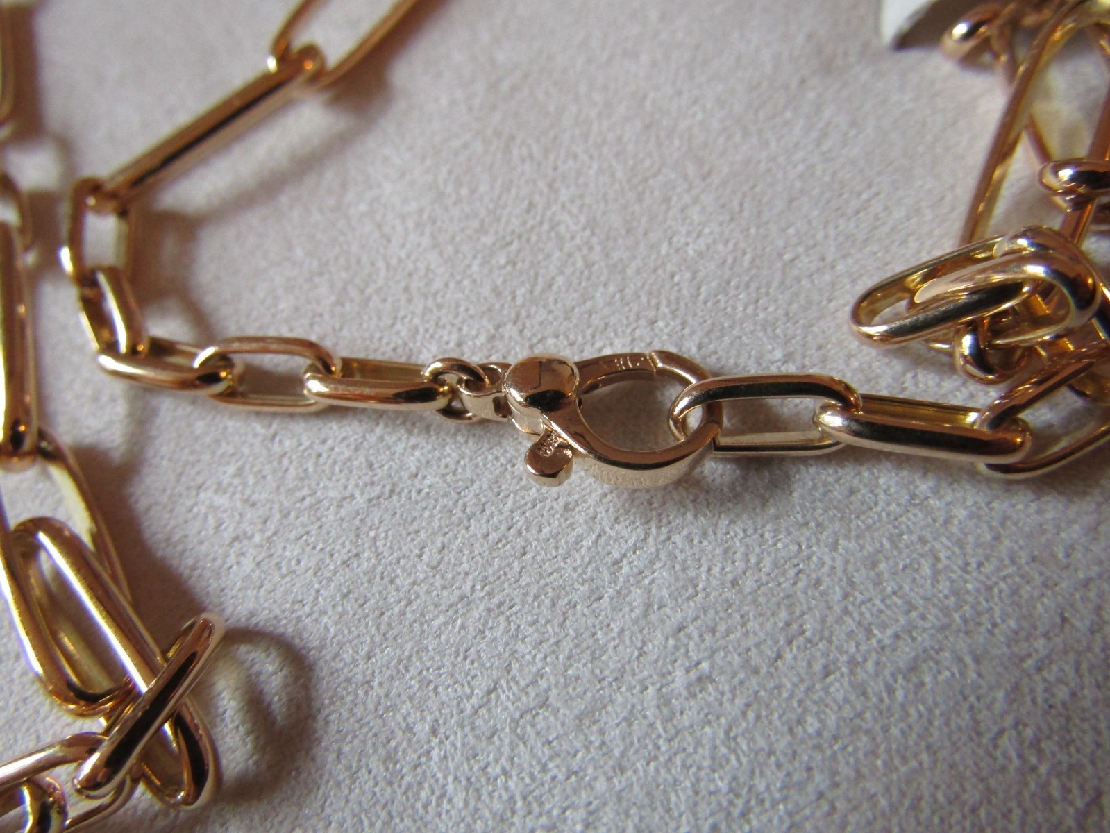 18K Solid Italian Yellow gold Chain cable Necklace 34″ Blue Nile $11,050. Retail