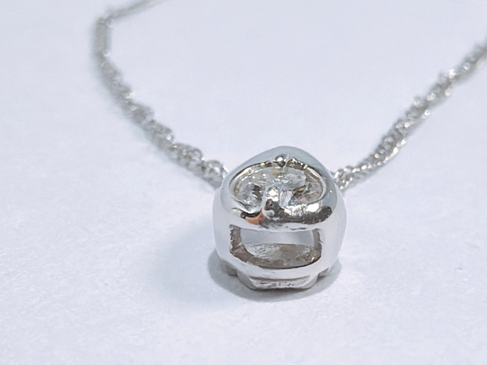 Necklace Pendant Diamond 0.1ct Platinum Pt1000 Pt850 Authentic 0135