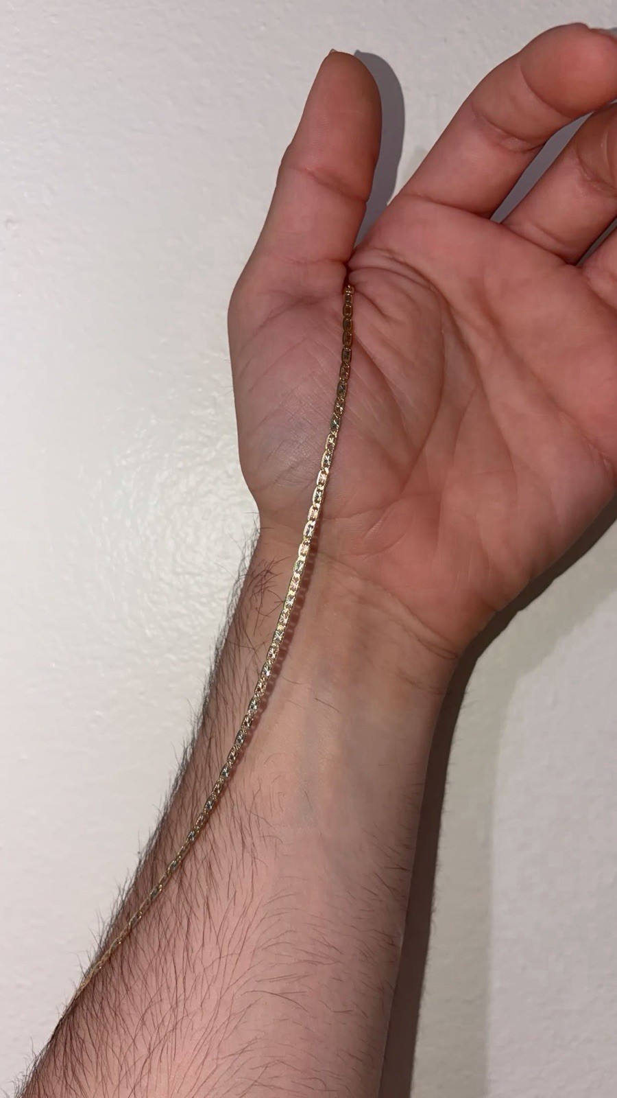 14K Tri-Color Gold Valentino Chain Necklace 2.5mm, 20”