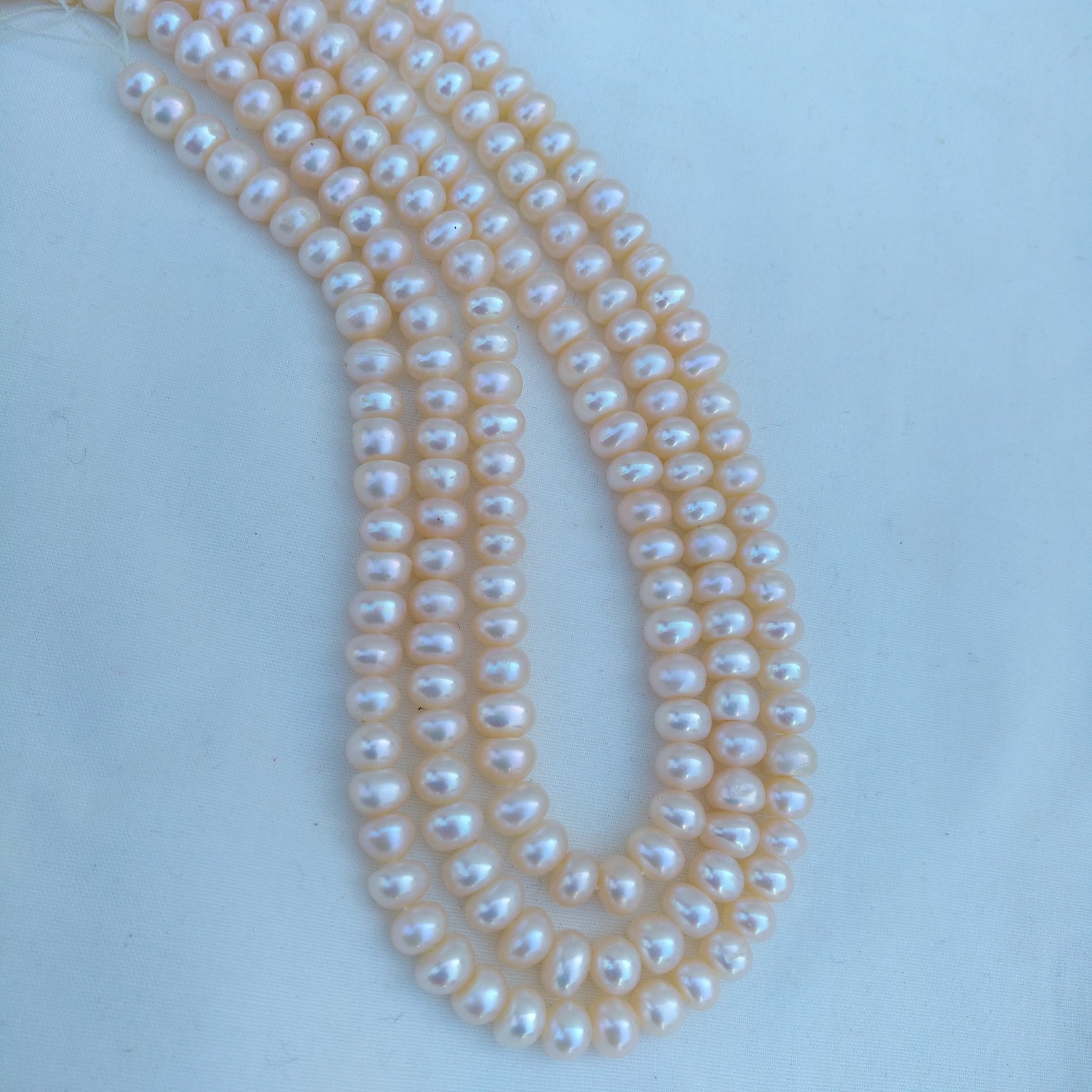 Long 49IN Natural AAA+ South Sea Light pink Pearl Necklace 14k Gold P