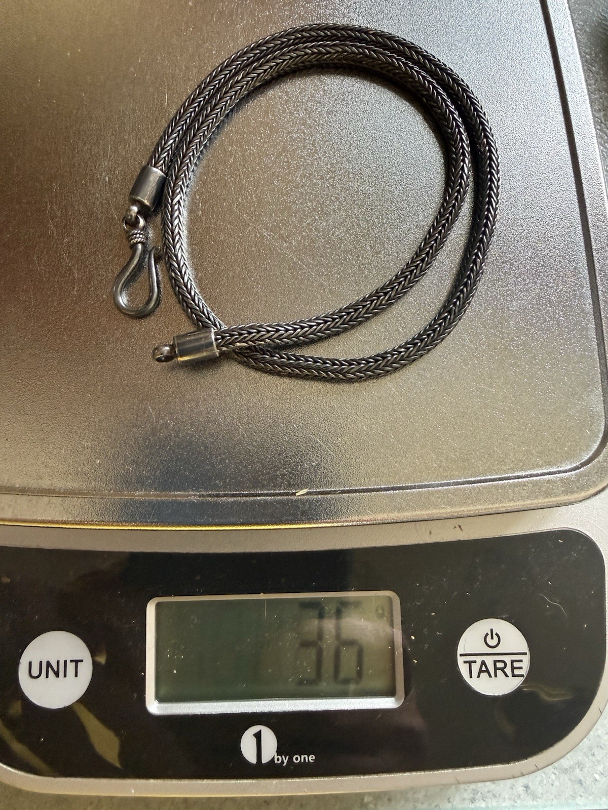 Heavy 925 Silver Foxtail Chain 17”
