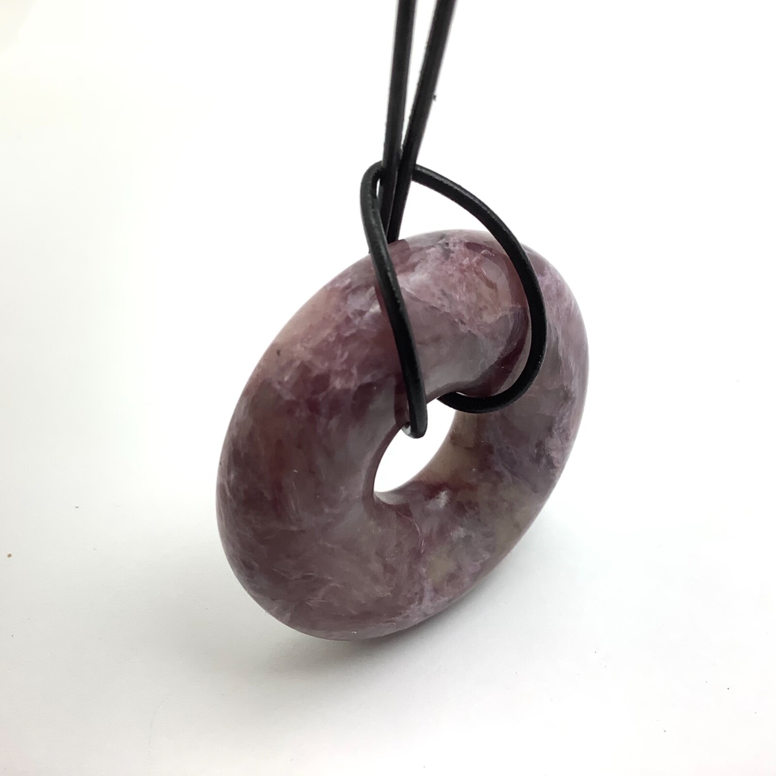 Siberian Charoite Pendant Large & Thick Purple Bi Disk Necklace Siberia 41 mm #8