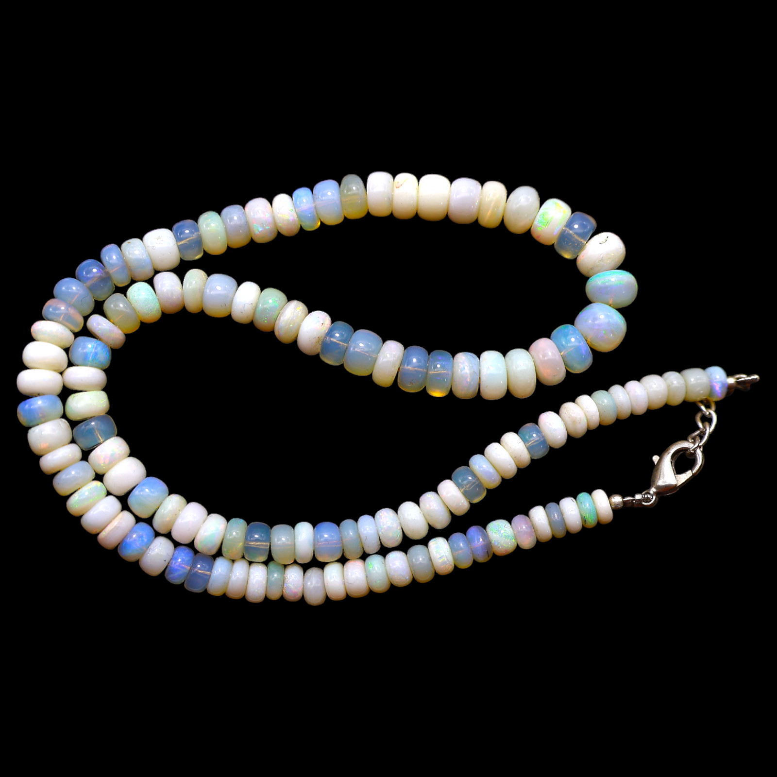 Smooth Fire Opal Beaded Not Applicable Rondelle Unique Artisan Necklace Jewelry