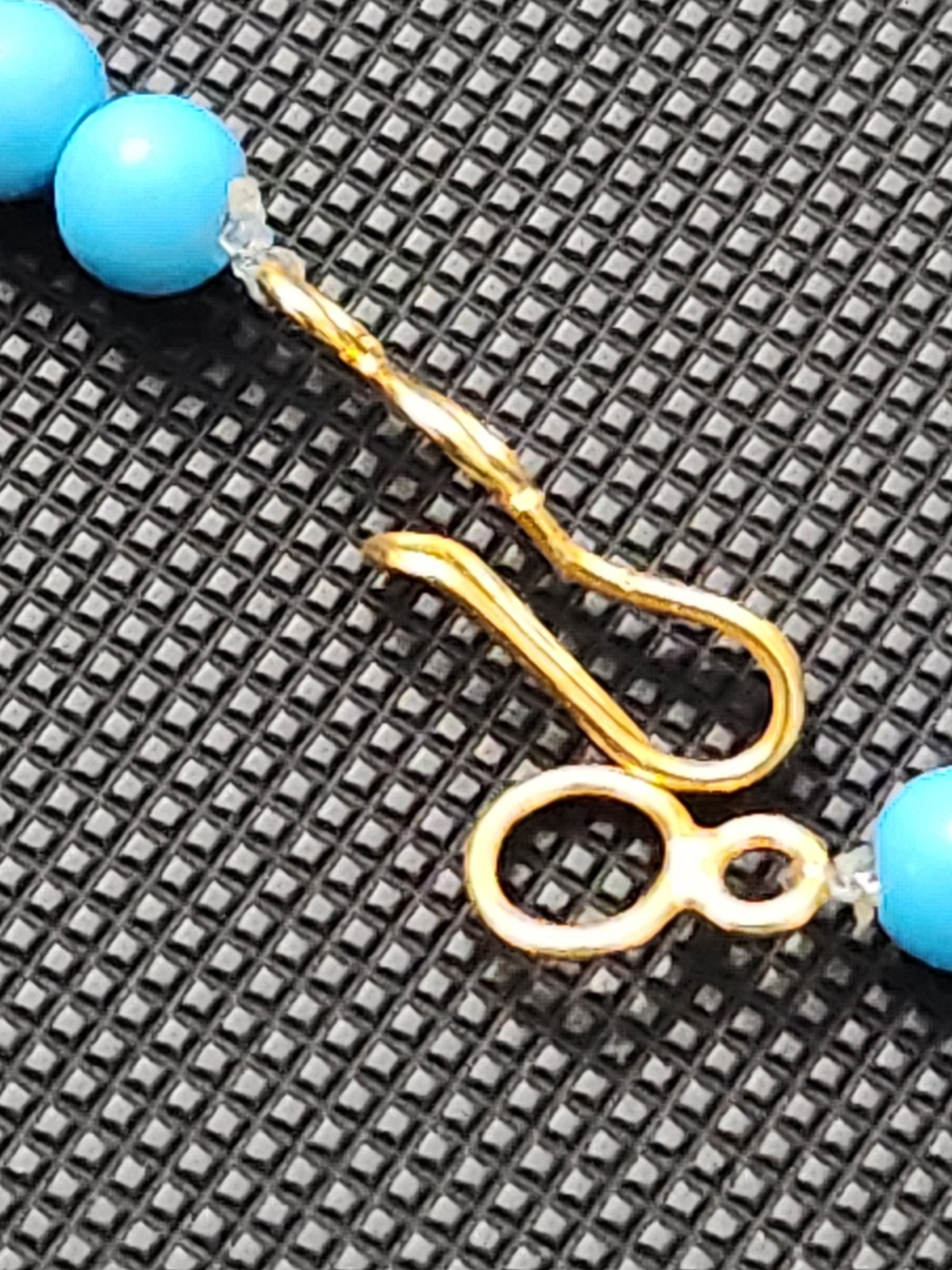 22k Gold And Turquoise Pendent And Necklace Cz Accents Length 16.5 In Wt 18.7 Gm