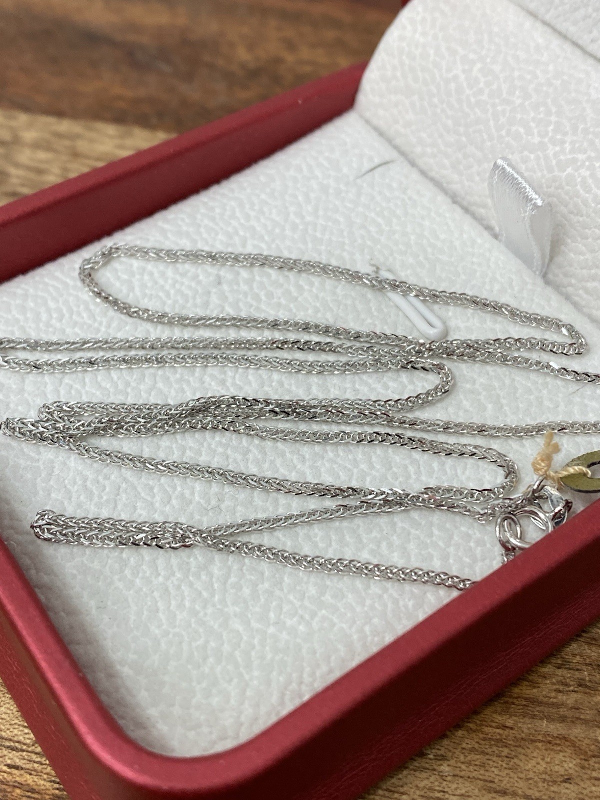 14K White Gold Foxtail Chain
