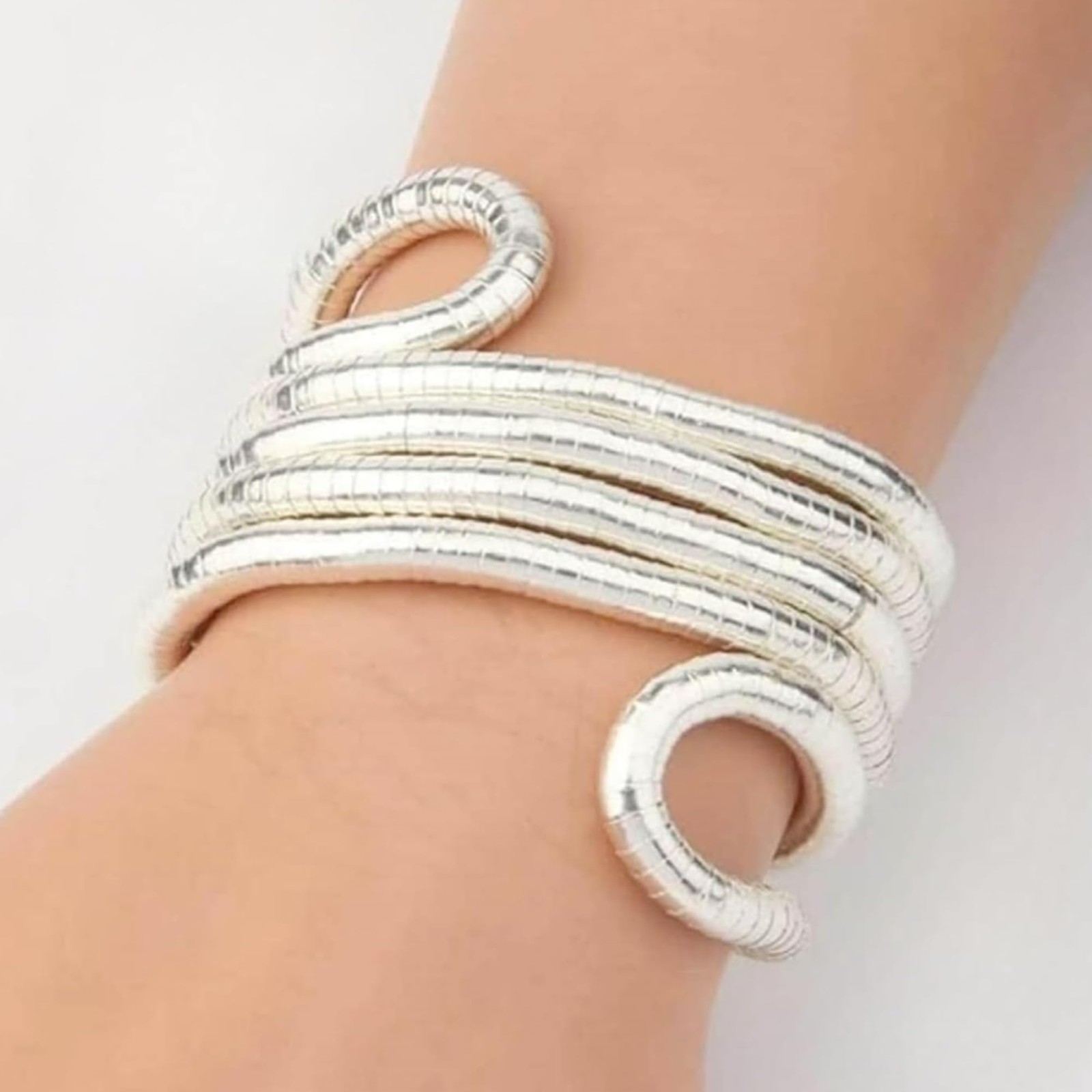 Bendable Snake Chain Versatile Silver Necklace Armband Bracelet and Choker, F…