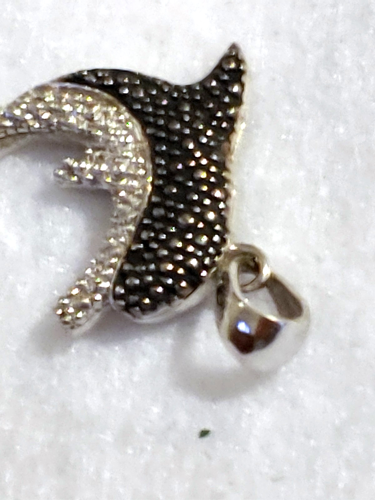 VTG-Signed JCM-5/8 in x 7/8 in Necklace Pendant-925 STERLING SILVER-Pendant Only
