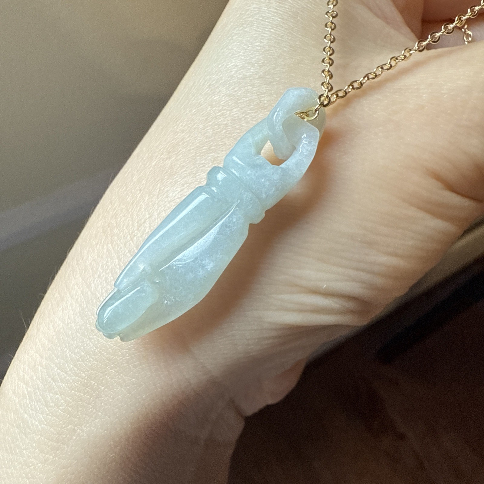 純天然翡翠A貨 untreated Myanmar Burma Grade A Jadeite 純手工雕吊環佛手 水頭足 Buddha Hand