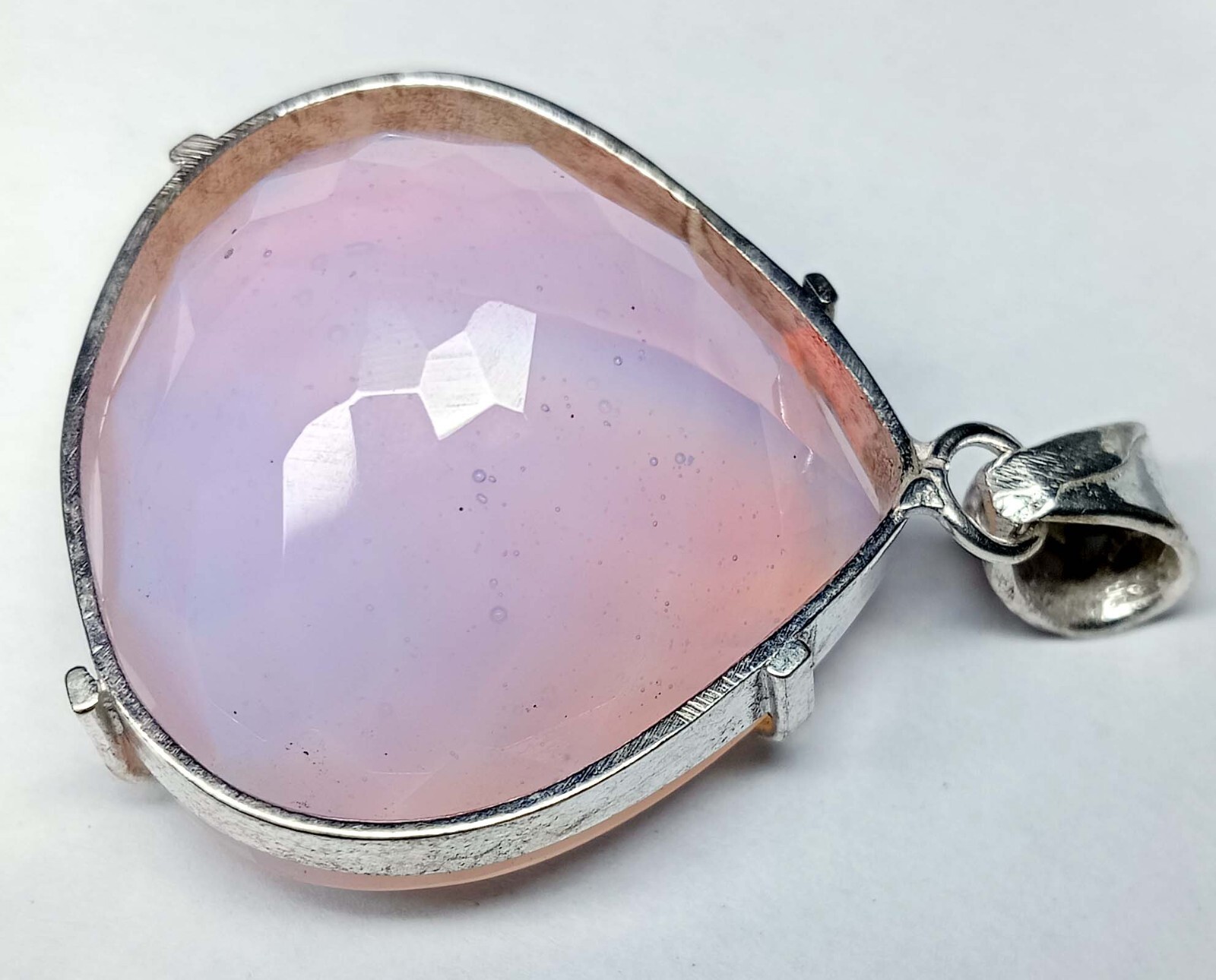 Pendant Pink Opal Pear Cut 125.55 Ct Natural Gemstone Locket EGL Certified PD063
