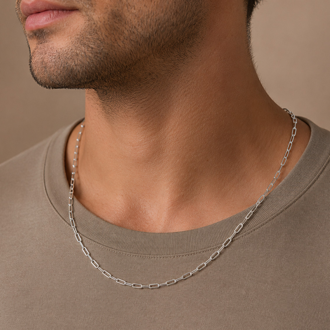 925 Sterling Silver Paperclip Chain Necklace – 2.8mm