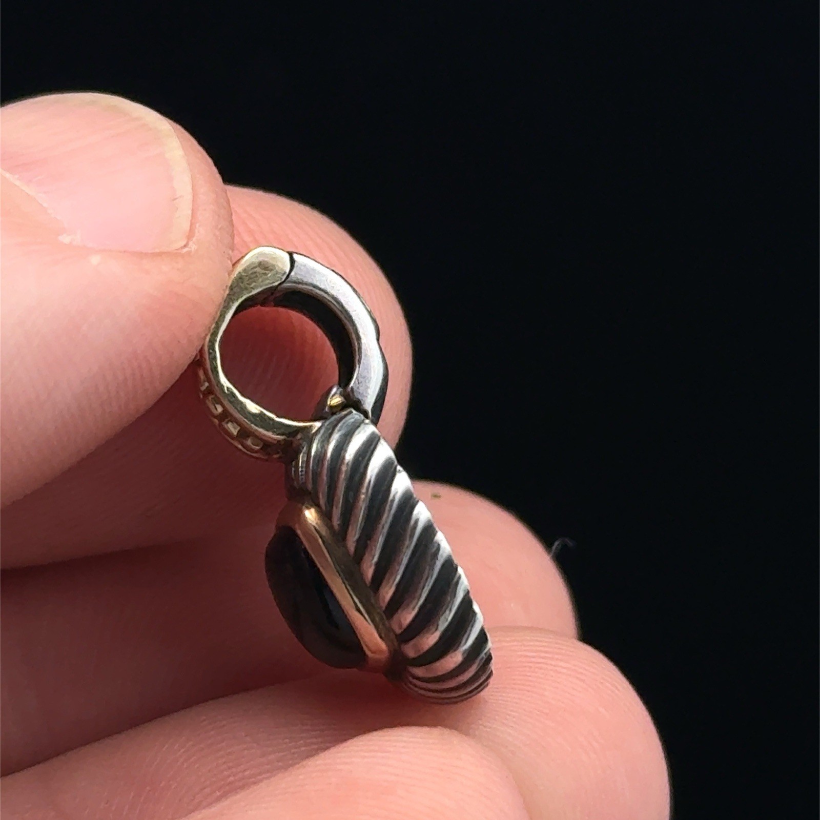 David Yurman Albion 585 14k Gold & 925 Sterling Silver Pendant/Enhancer