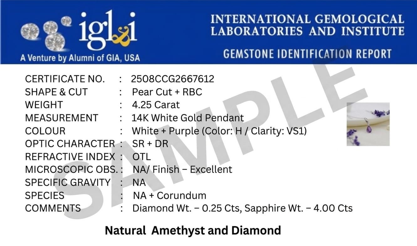 4.00 Ct Emerald Cut Natural Sapphire Diamond Gorgeous Pendant 14K White Gold