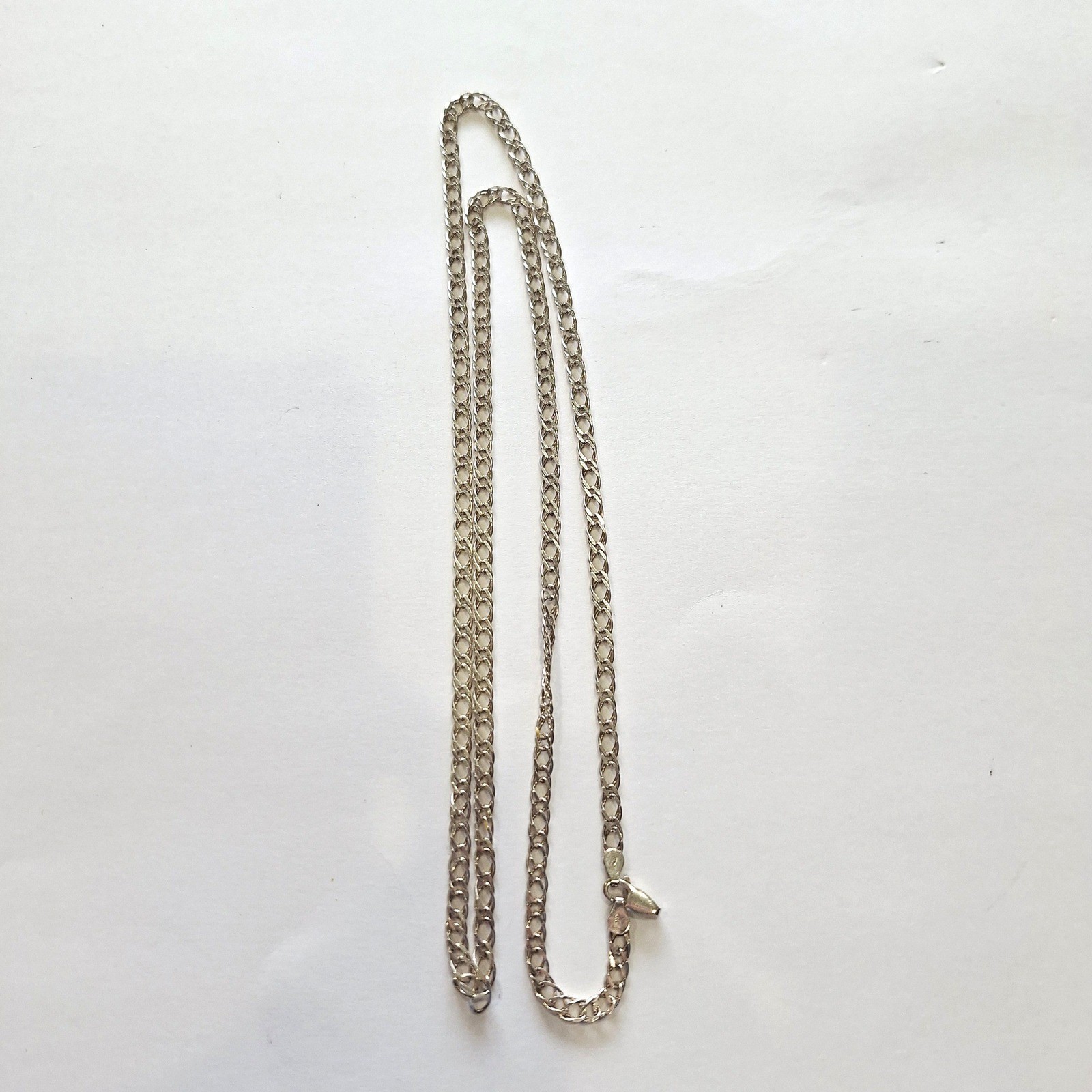 925 Sterling Silver Chain Necklace Italy 36 “Double Curb Link Womens 6mm .08 oz