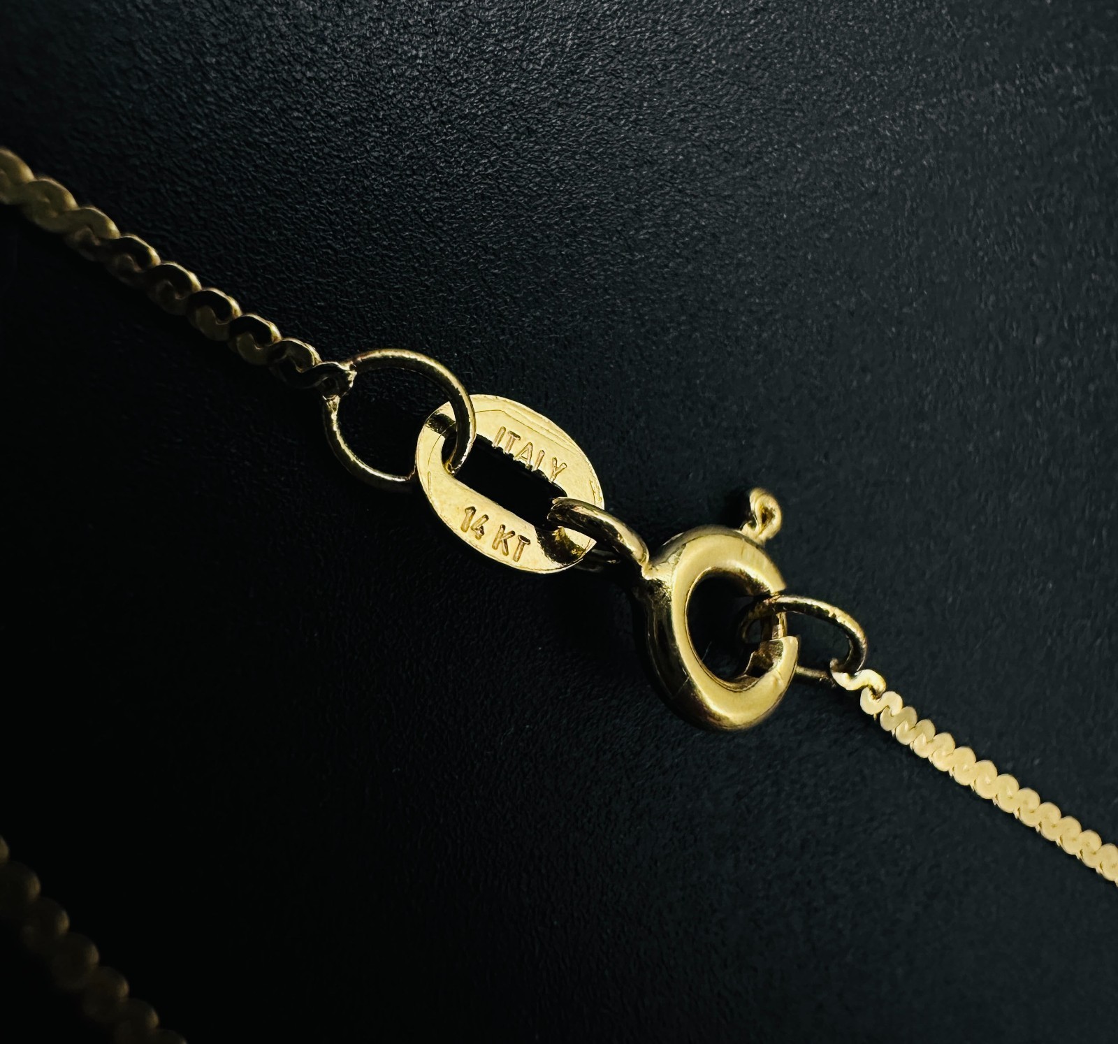 Solid 14K Yellow Gold Serpentine Link Chain Necklace, 1mm, 23 7/8″ LONG