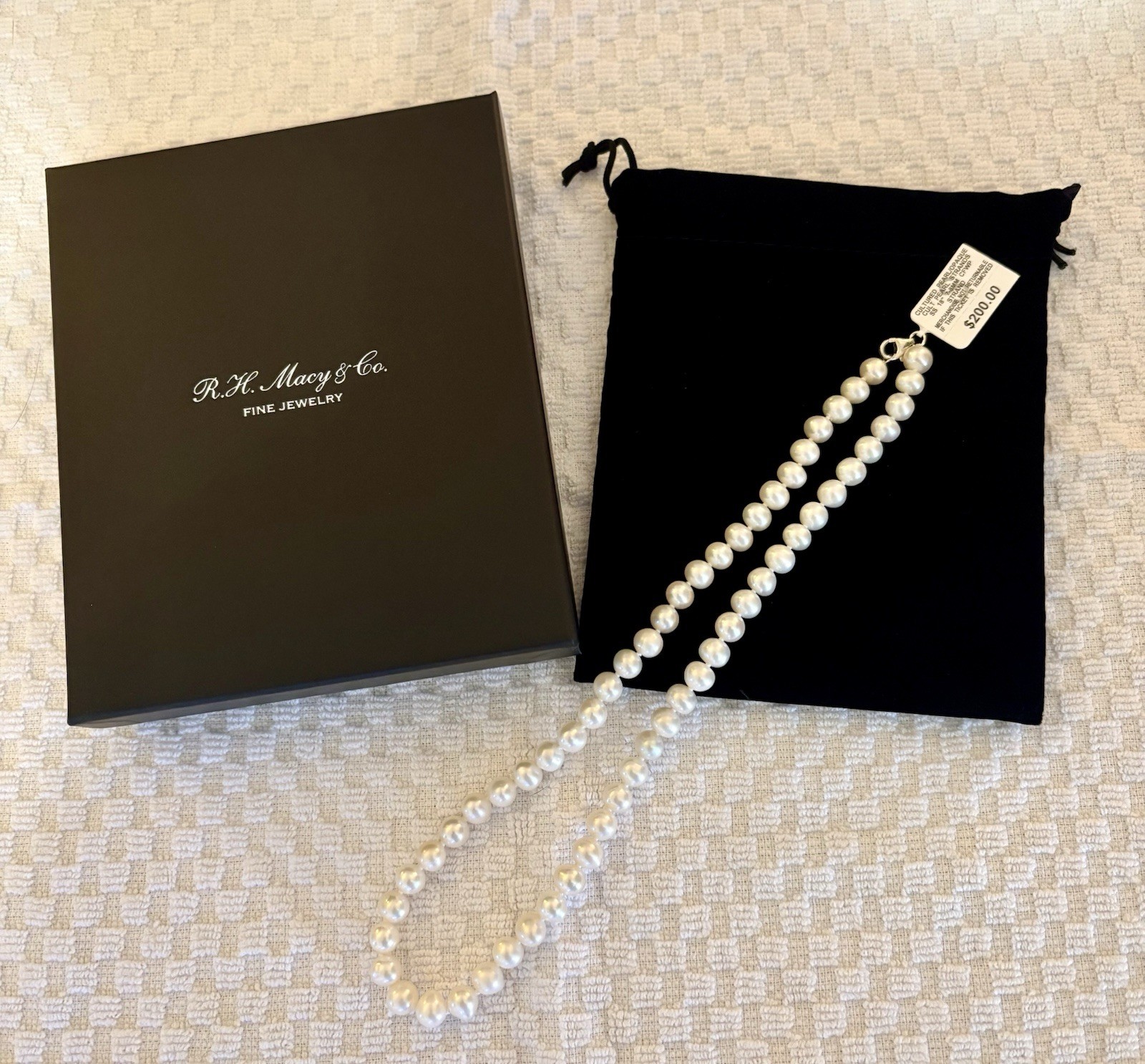 18″ Cultured Freshwater Pearl Strand Necklace (7-8mm) in Sterling Silver Macys