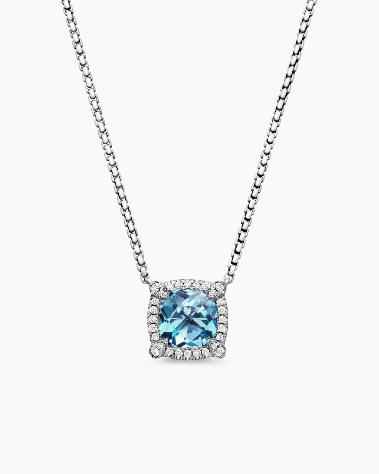 David Yurman Petite Chatelaine® Pavé Bezel Pendant Necklace