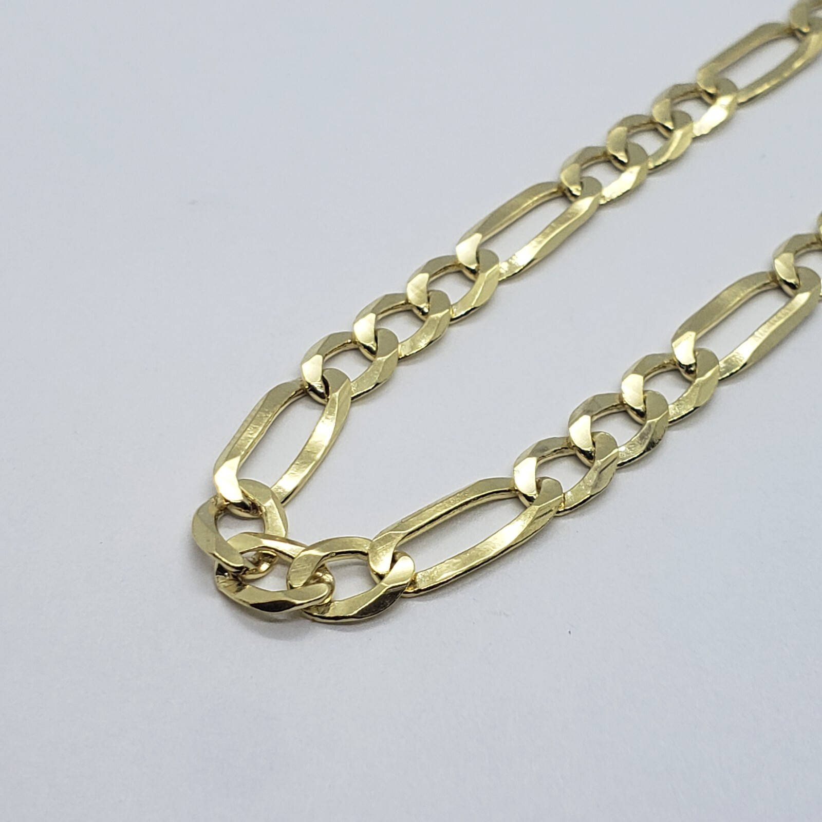 Authentic 14K Solid Gold Figaro Link Chain Men Women 7mm~8.5mm Necklace 7″~30″