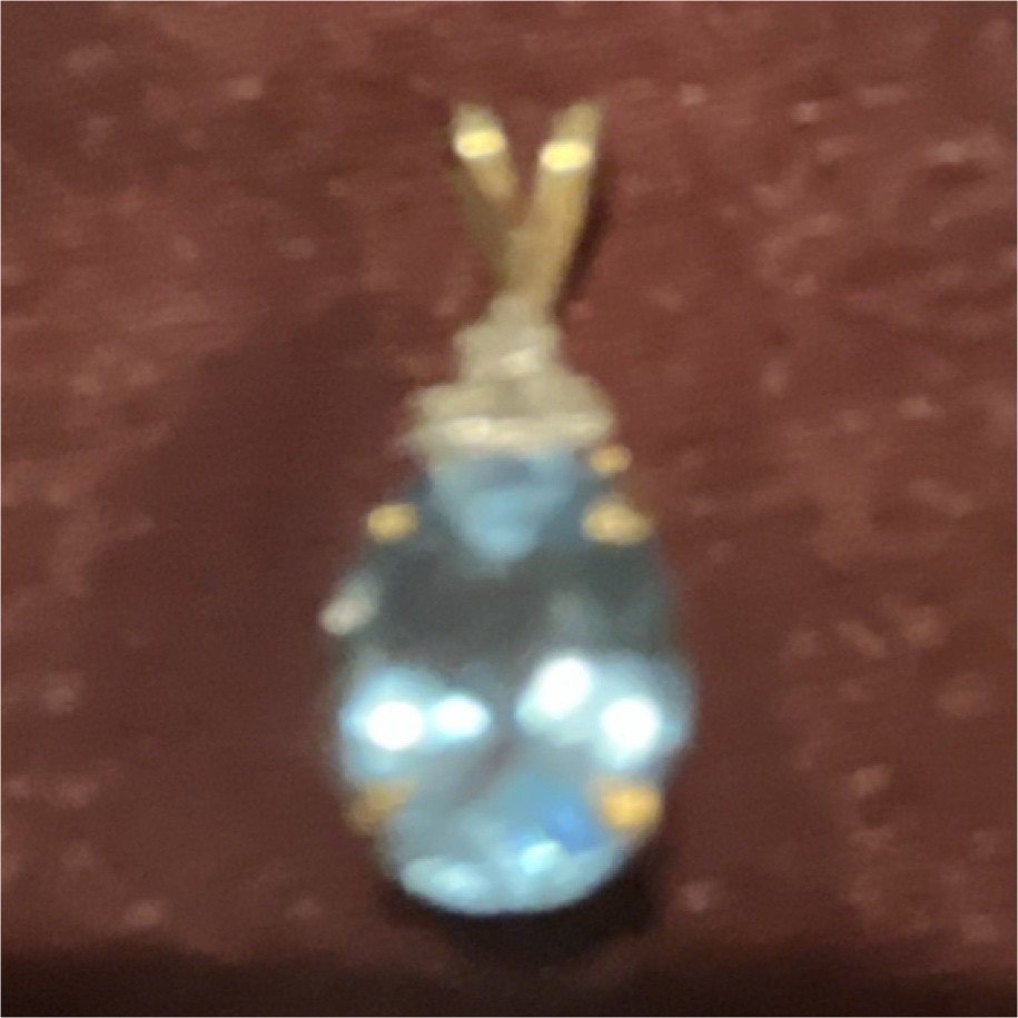 Oval Blue Topaz Yellow Gold Pendant Blue Gemstone Metal Jewelry Single Stone