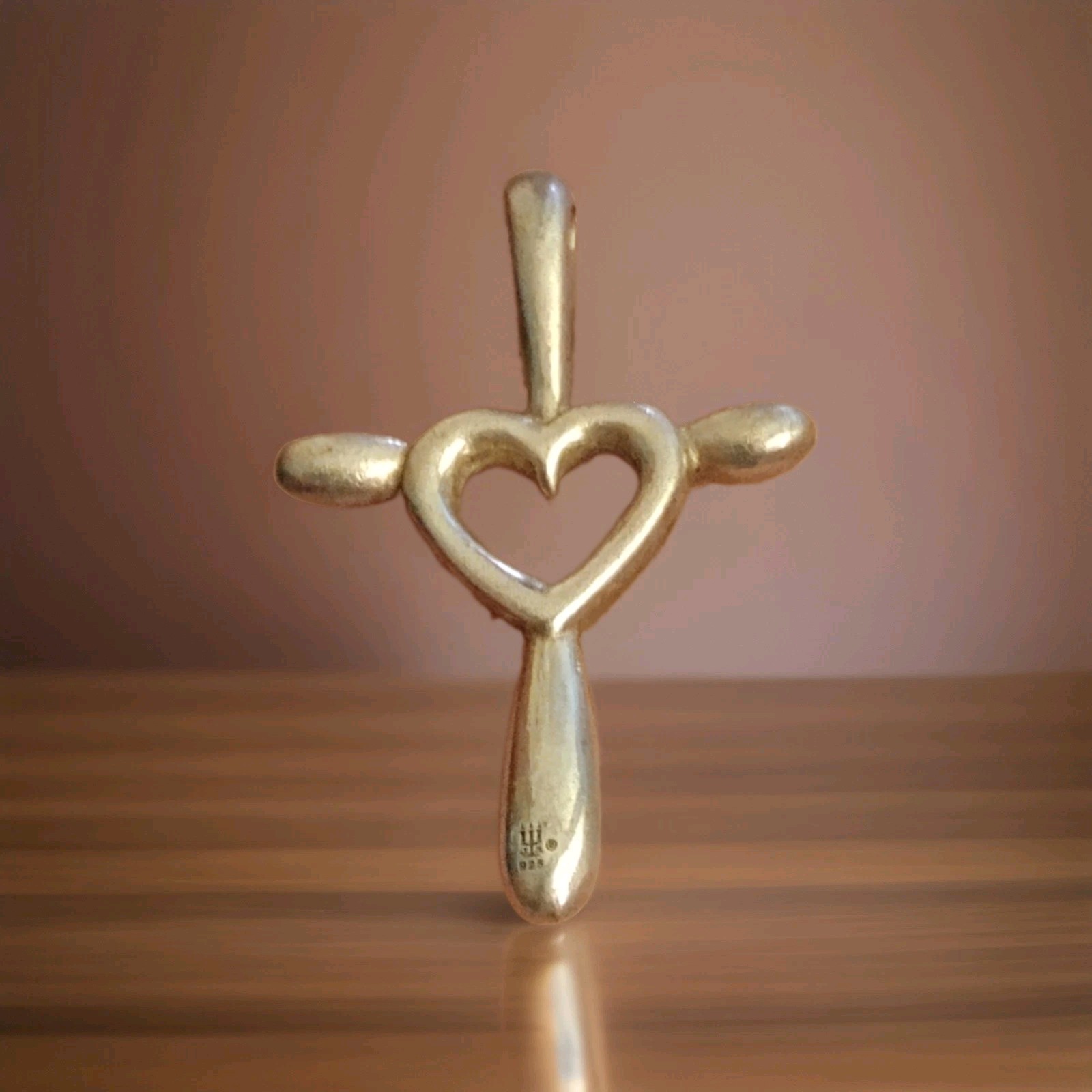 James Avery Sterling Silver Eternal Love Heart Cross Pendant Retired Artisan Grp