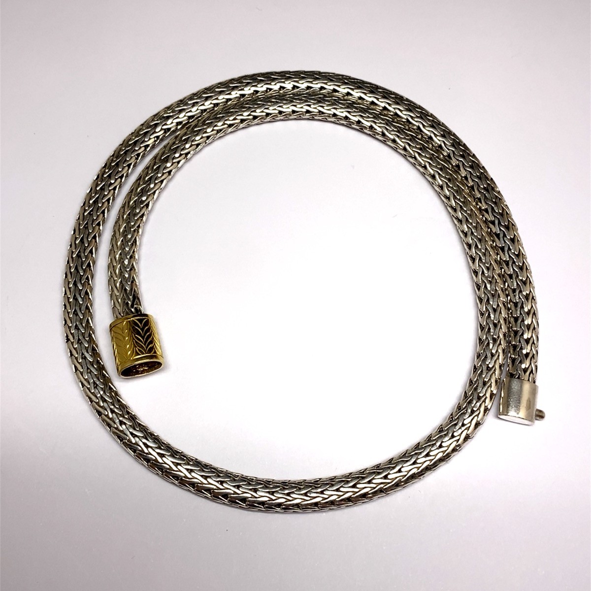 John Hardy Sterling Silver Classic Wheat Chain Necklace (DG7116672)