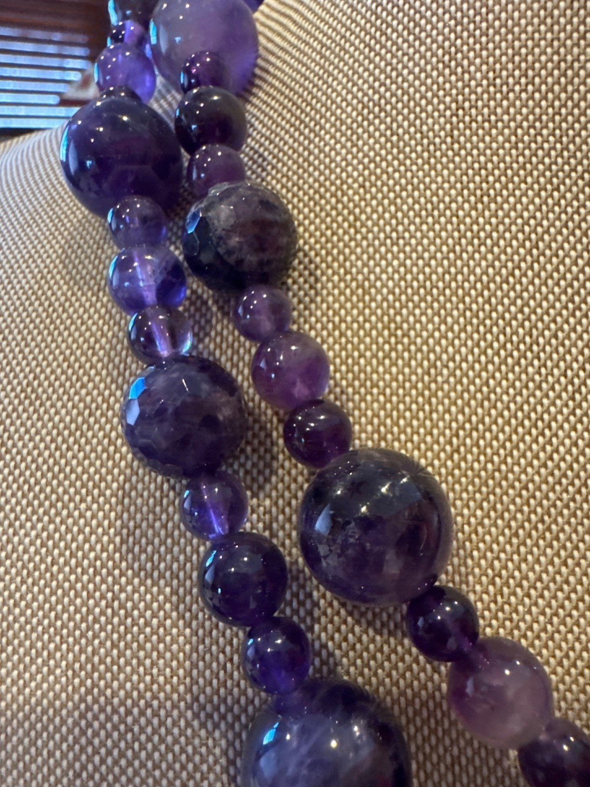 Mine Finds by Jay King DTR Sterling Silver 925 Amethyst Bead Necklace 34″-37″