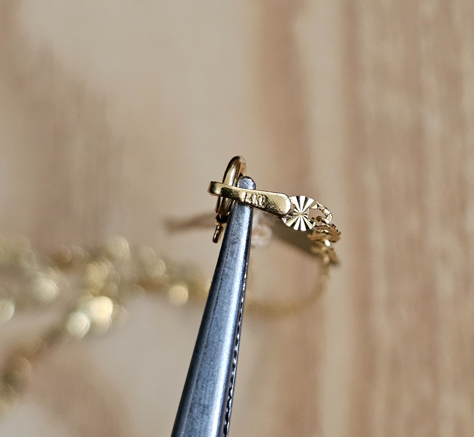 14k gold necklace 16 inch