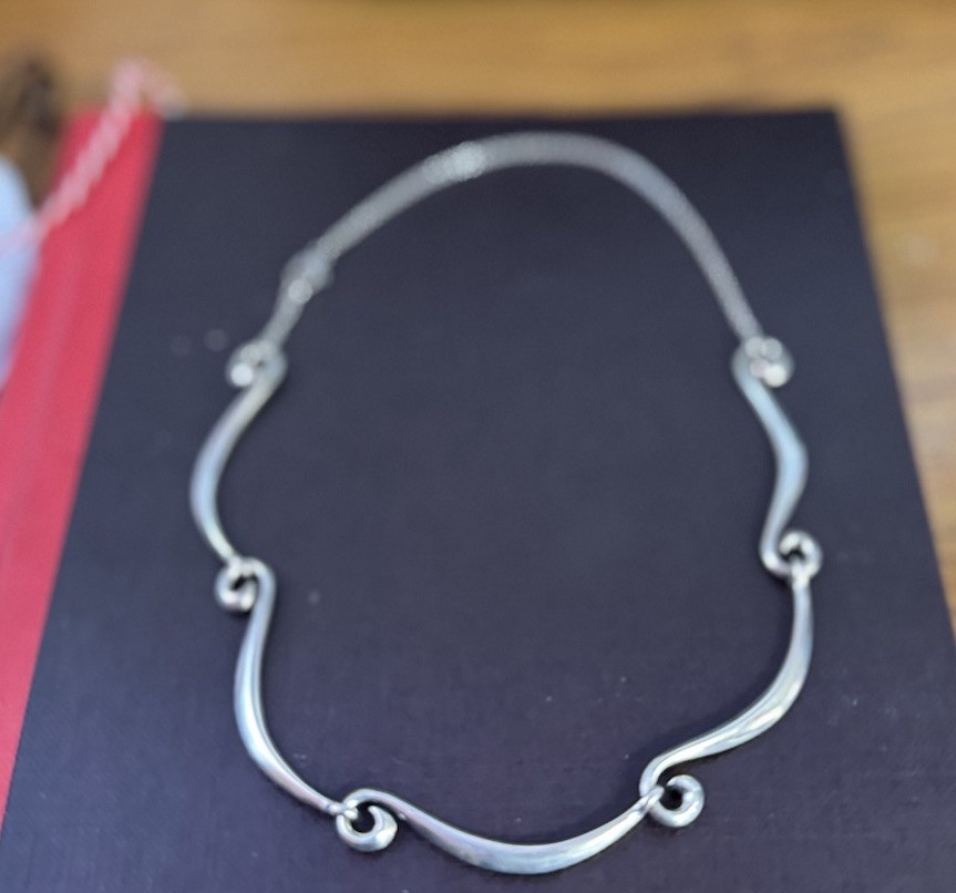 James Avery Very Rare Sterling Silver Tranquil Wave Necklace 16″ Long