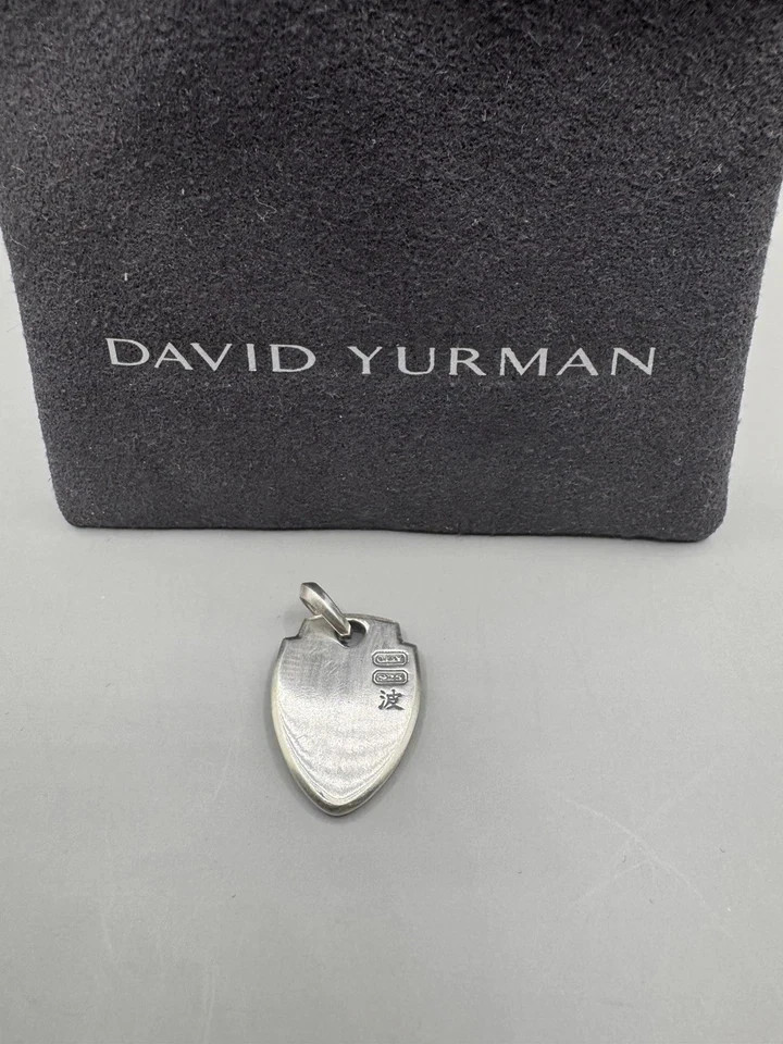David Yurman Sterling Silver Waves Shield Enhancer Pendant