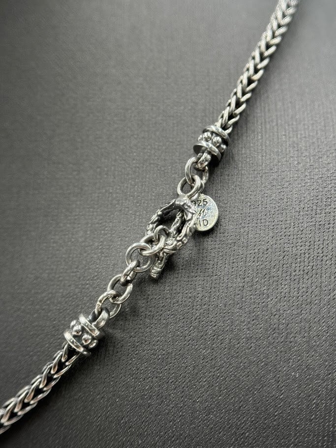Bali Designs Toggle Clasp Foxtail Link Chain Necklace 20″