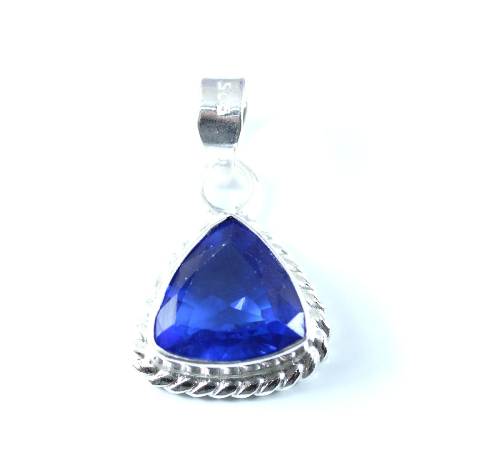 9.95 Carat Natural Trillion Authentic Tanzanite Gemstone Certified Pendant