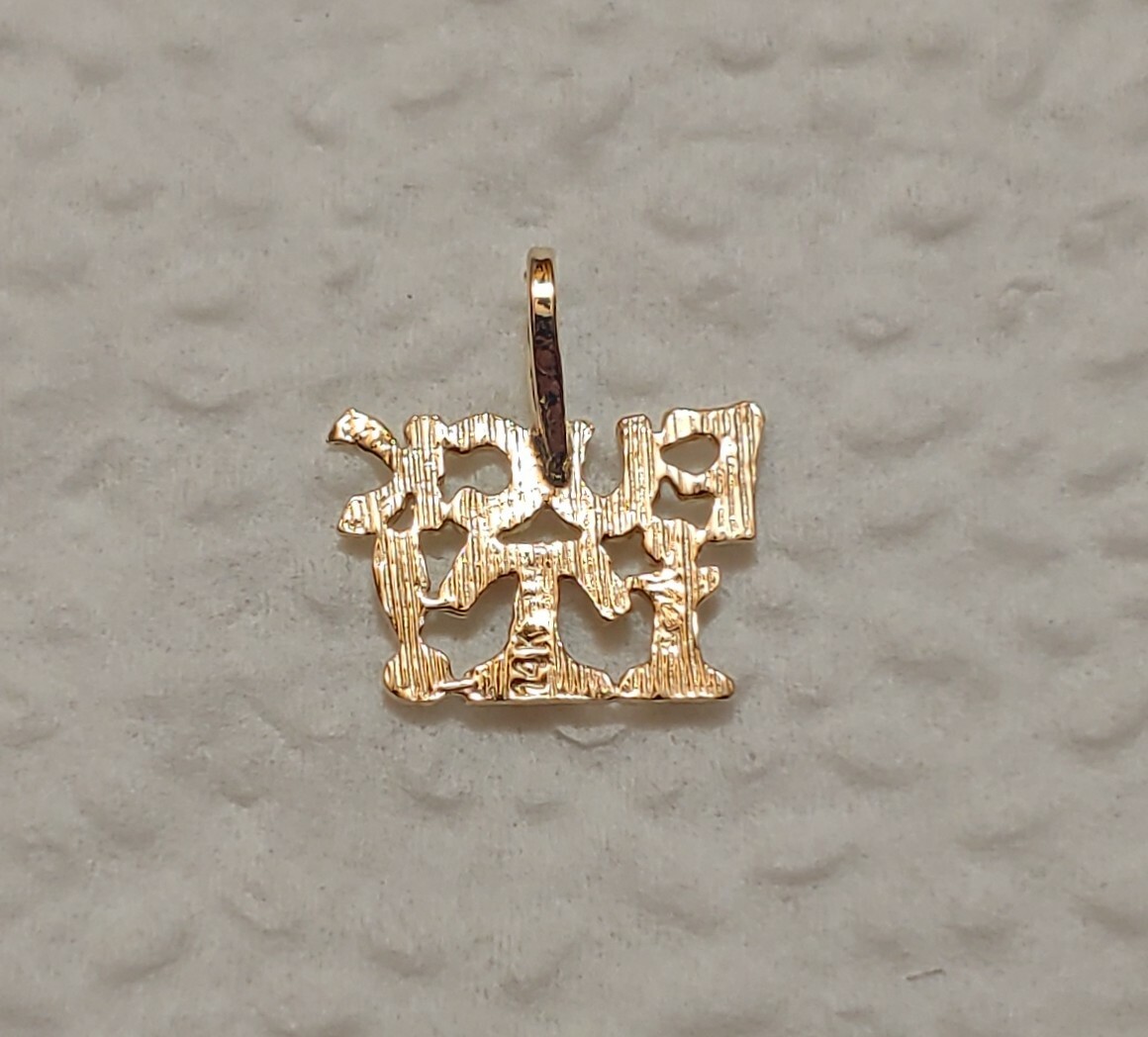 New 14k Yellow Gold Fuck-It Charm Pendant