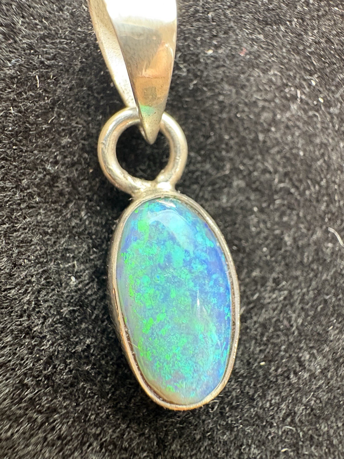 Australian Black Opal Pendant