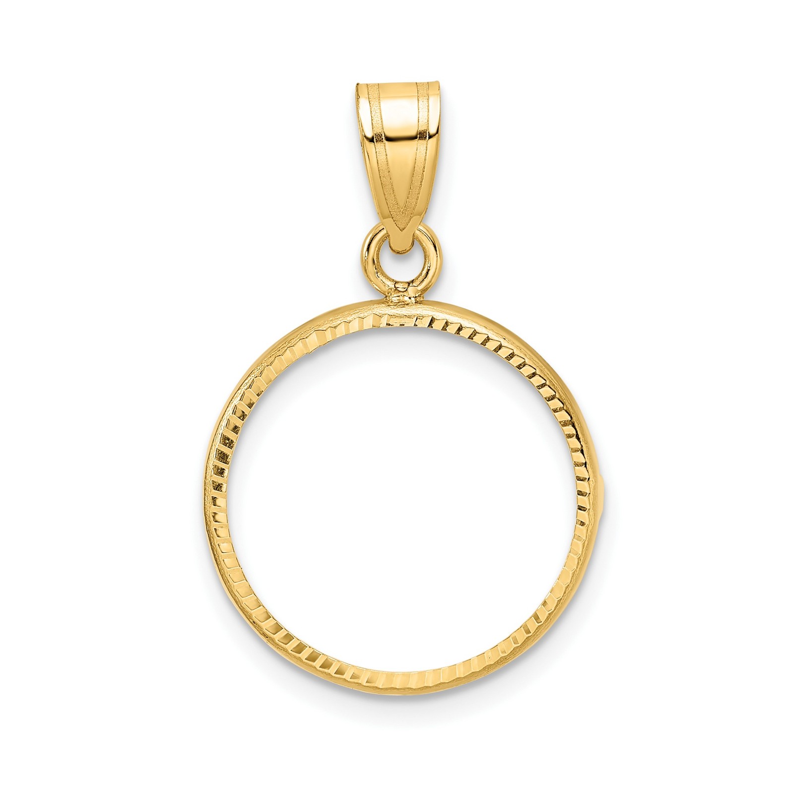 1/10 oz $5 American Gold Eagle Coin Bezel 16.5mm Prong 14k Yellow Gold